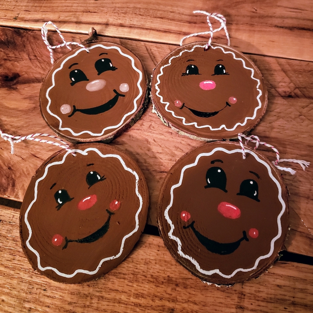 Gingerbread Wood Ornaments